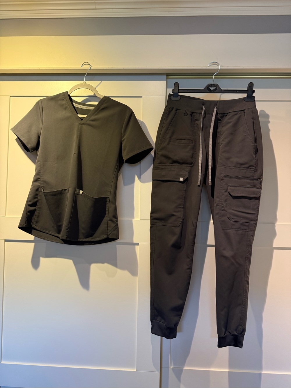 Fabletics grey  scrub set